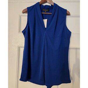 Eloquii Marine Blue Sleeveless Top, Size 14/16